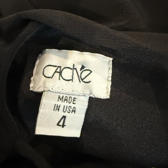 Cache Black Sleeveless Cocktail Dress Size 4 - Picture 4 of 5